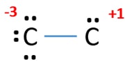 mark charges on atoms in carbide ion